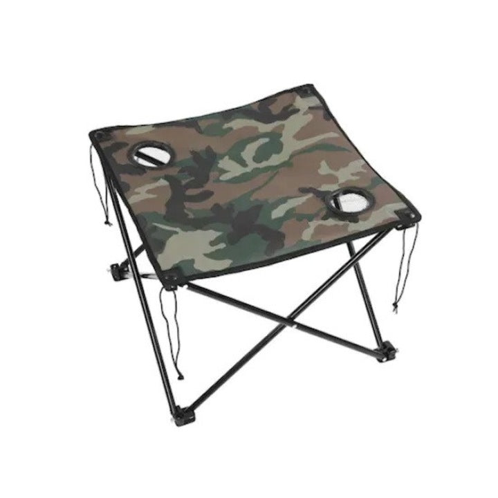 Set Masă și 2 Scaune Pliabile pentru Camping, Pescuit și Picnic, Geantă de Transport Inclusă