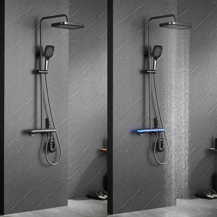 Coloană de Duș RainGlow – Afișaj Digital și LED-uri pentru O Experiență Premium