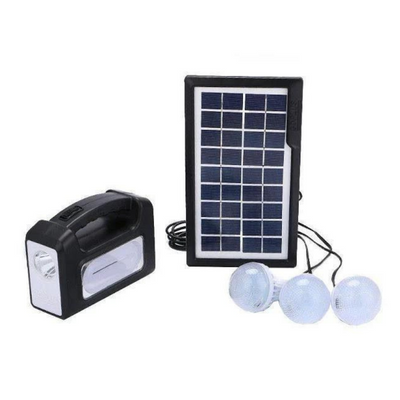 Kit solar GD-Lite 3 dotat cu dispozitive USB cu 3 becuri LED + acumulator de mare capacitate