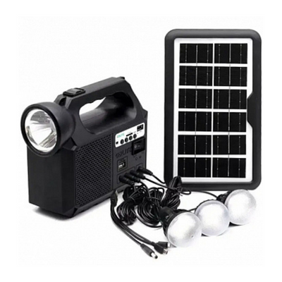 Kit solar GD-8017 MUSIC portabil cu 3 becuri