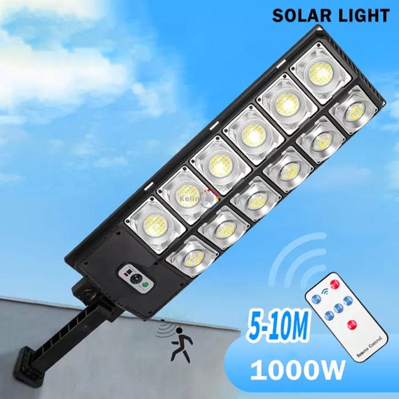 Lampa LED solara cu senzor de miscare si fixare pe perete, exterior rezistent la umezeala si praf, 360 LEDs, cu telecomanda de control