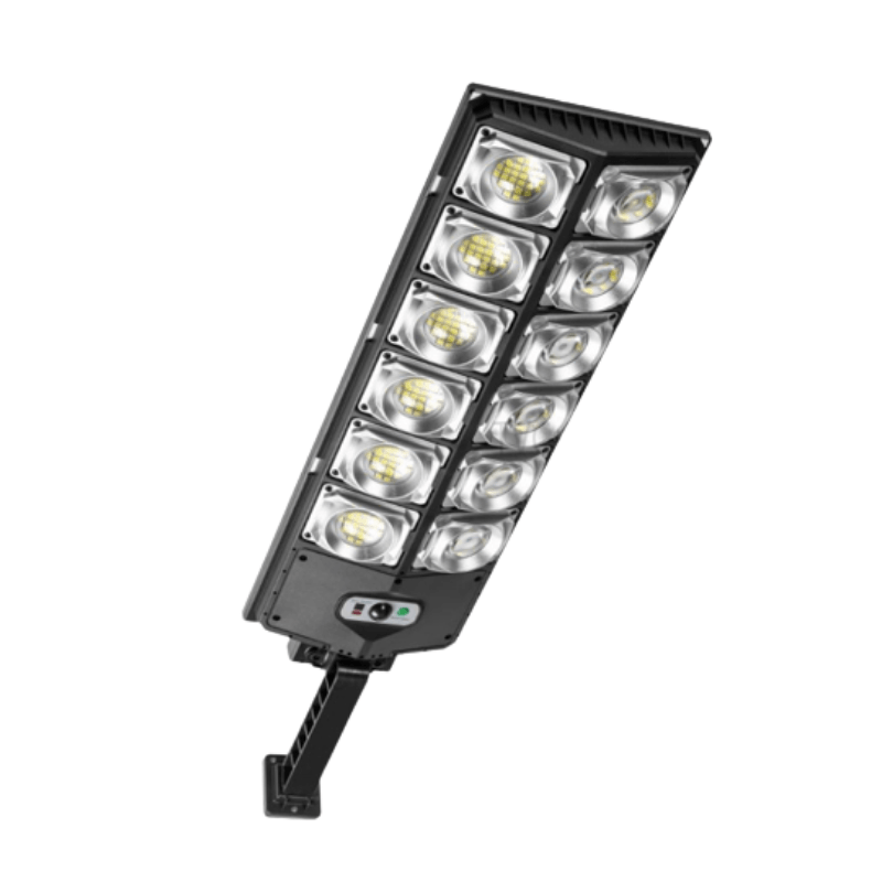 Lampa LED solara cu senzor de miscare si fixare pe perete, exterior rezistent la umezeala si praf, 360 LEDs, cu telecomanda de control