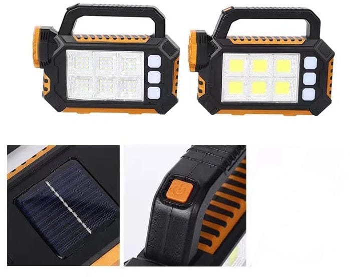 Lanterna cu lampa solara 6 LED COB, 1200 mAh, USB