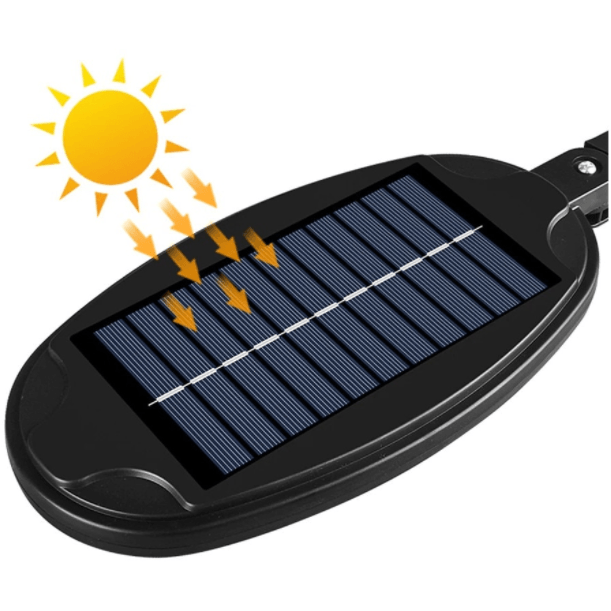 Lampa solara 30w,100LED ,cu senzor de miscare, panou solar incorporat , suport si telecomanda HB-8288A