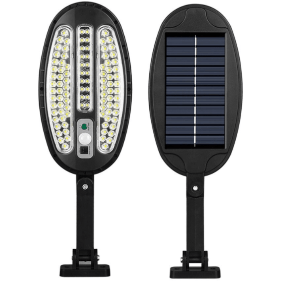 Lampa solara 30w,100LED ,cu senzor de miscare, panou solar incorporat , suport si telecomanda HB-8288A